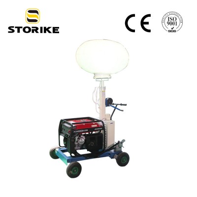 Portable 5m Telescopic Hydraulic Lifting Construction Project  Mobile Light Vehicle Metal Halide Lamp