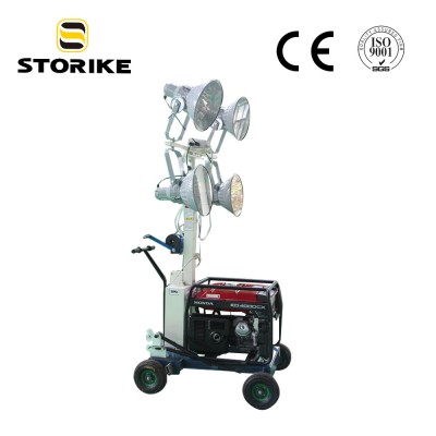 Cheap Price Mobile Lighting Tower 400W* 4 Halide Lamp Without Generator